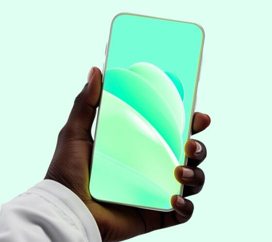 Smartphone in hand