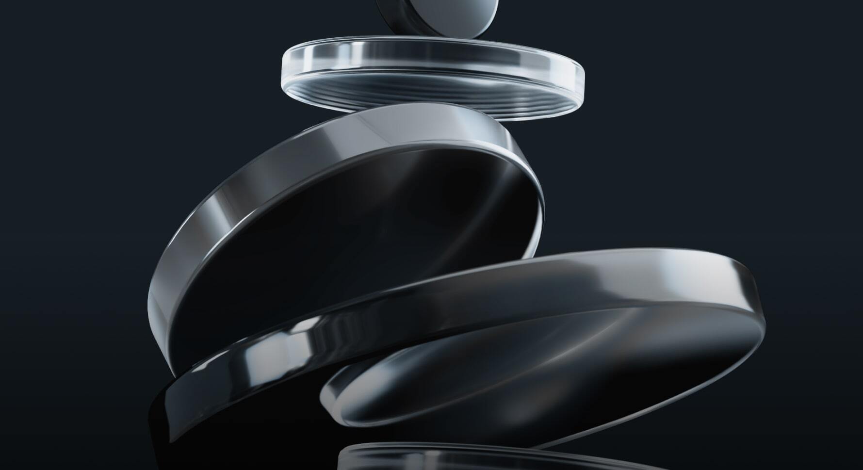 Abstract figures on a black background