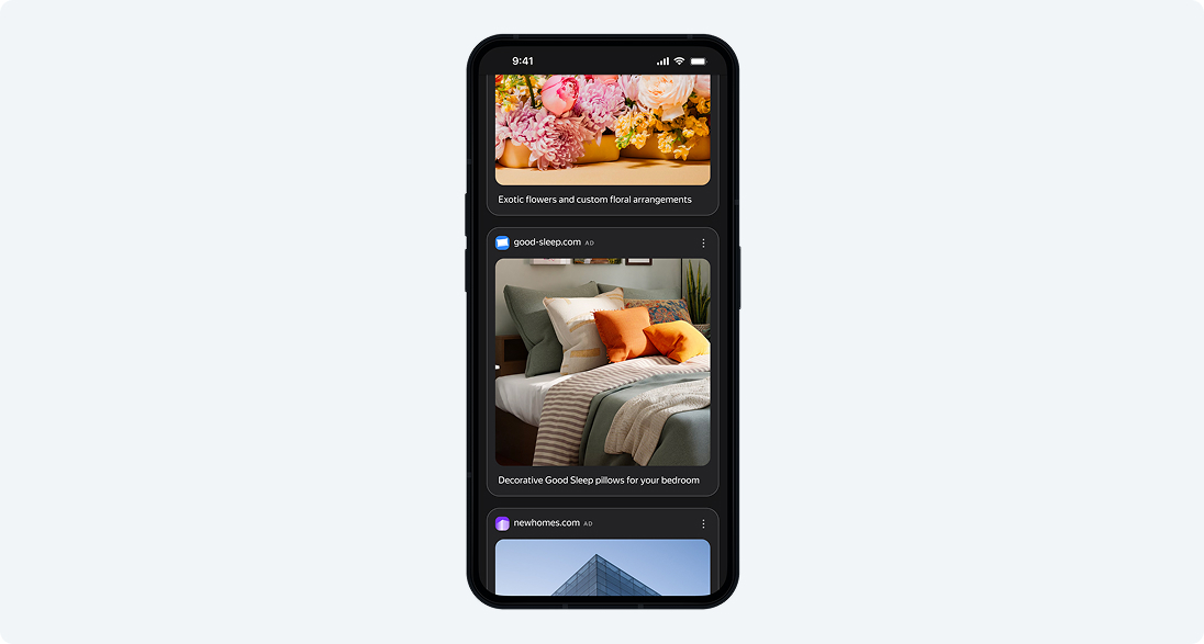 Feed ad example