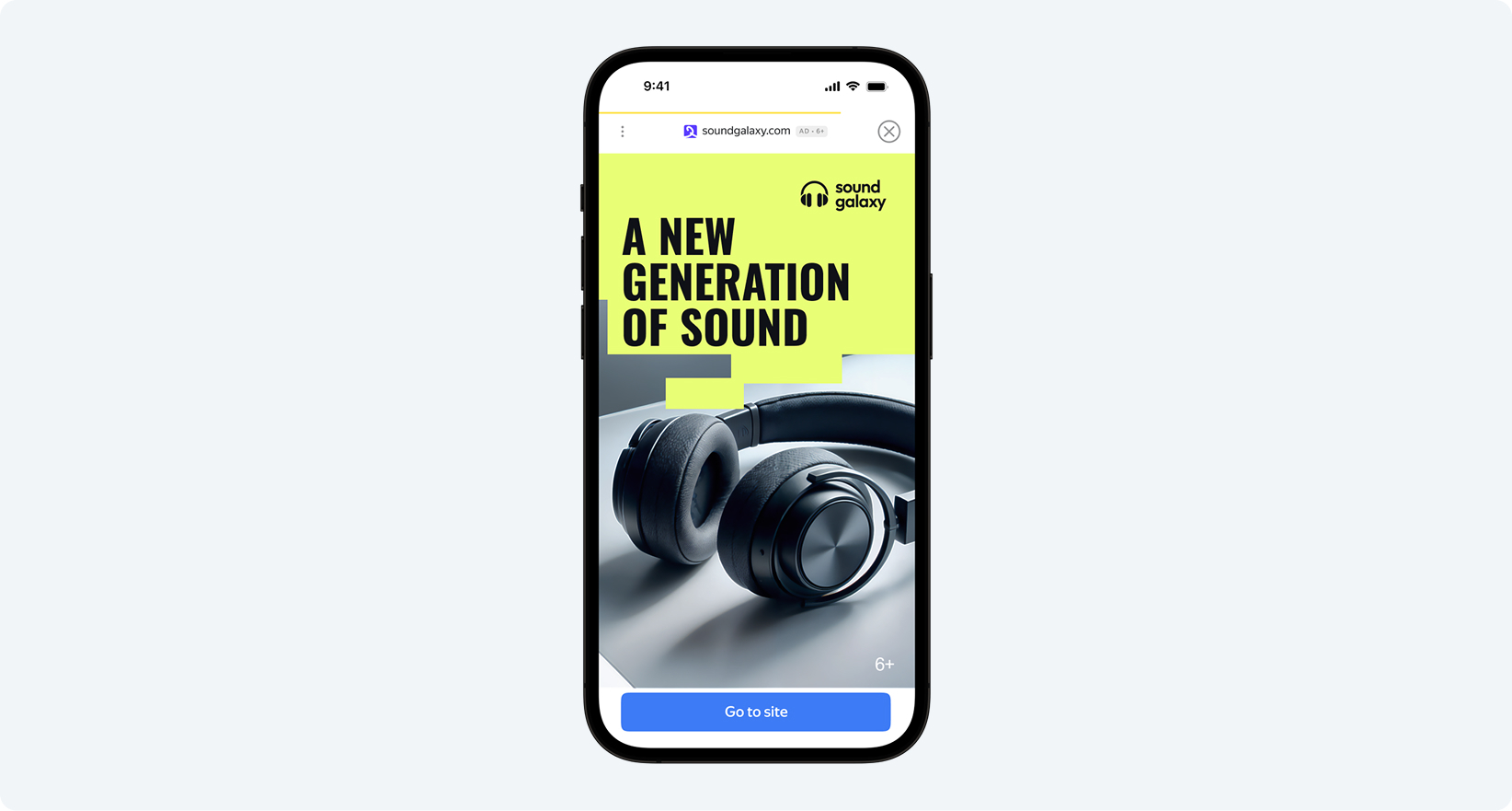 Interstitial ad example