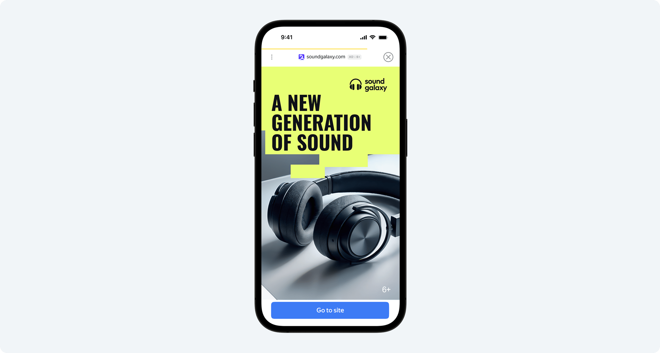 Interstitial ad example