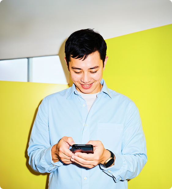 The man with the phone